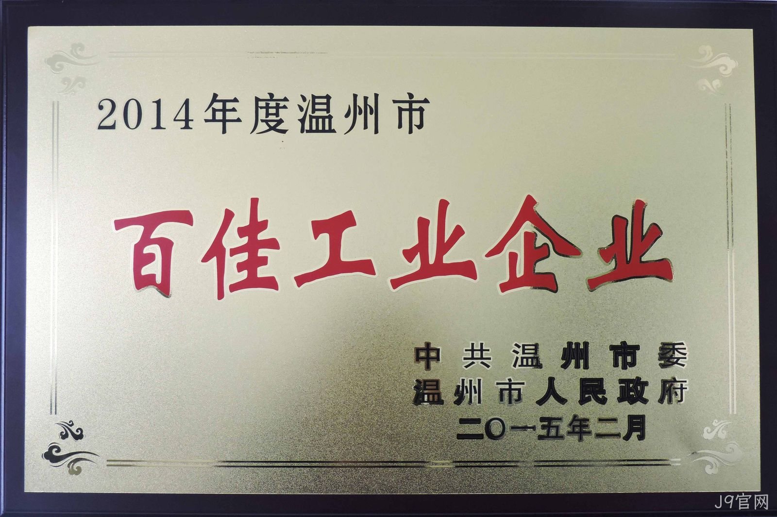 2014年度温州市百佳工业企业