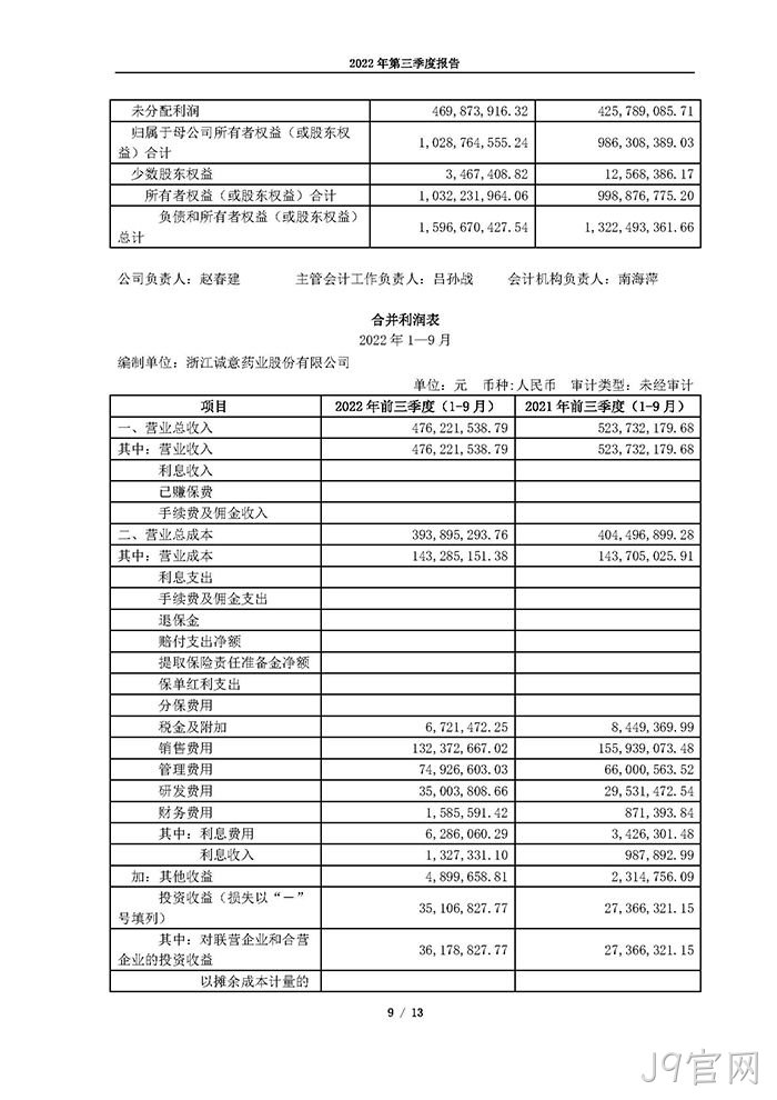 J9官网2022年第三季度报告_页面_09